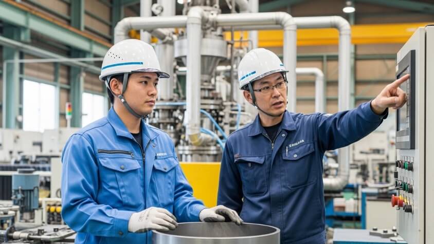 社員教育を受ける、クボタ阪神の期間従業員